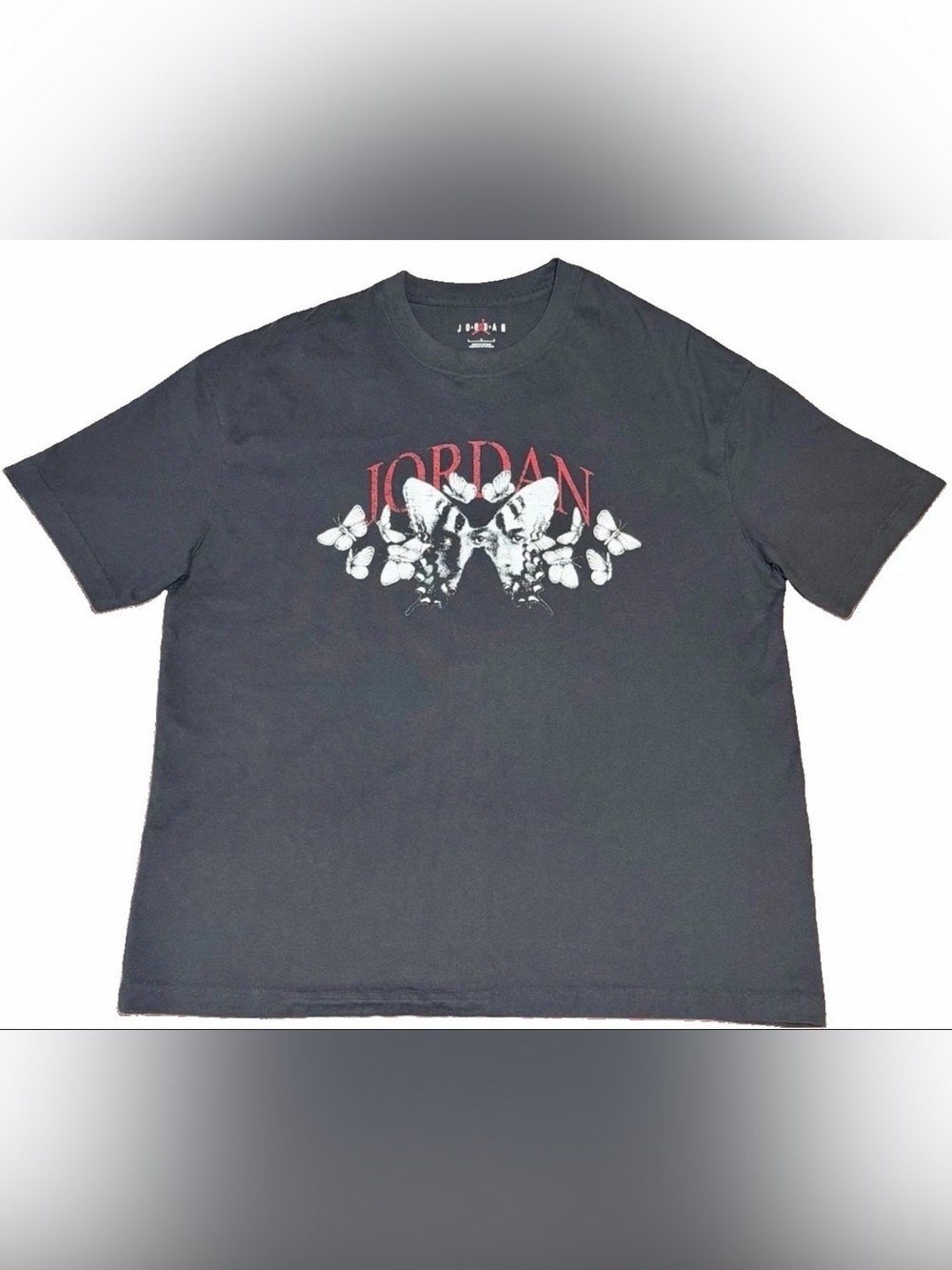 NWOT - Nike Air Jordan Men’s Charcoal Grey & Red T-Shirt, Size - L
